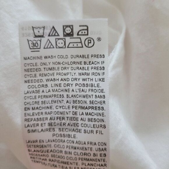 Levi's Top Womens M Cottage Core Country Pintuck Pleat Lace Button Up White - Picture 11 of 11